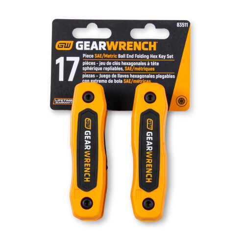 GEARWRENCH 17 Τεμαχίων SAE/Μετρικό Σετ Πτυσσόμενων Εξαγών Κλειδιών - 83511 1