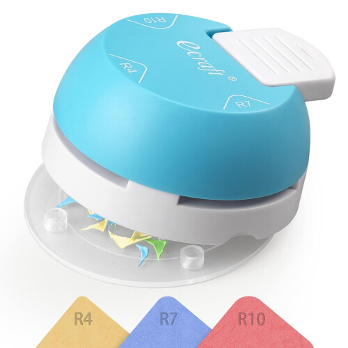 Ecraft Χαρτί Γωνιακός Κόπτης : 3 σε 1 (R4mm, R7mm, R10mm) - Γωνιακός Κόπτης για Χειροτεχνίες