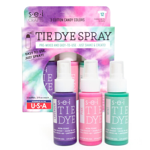 S.E.I. Algod   o doce tie-dye kit de tecido spray 3 cores