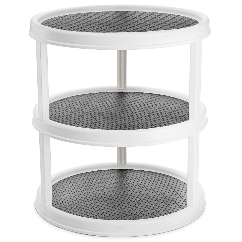 Yesland 3-Laags Lazy Susan Draaitafel 12 Ronde Lagen Roterende Keuken Kruidenorganizer En Antislip Organisatie Opslag Conta-image