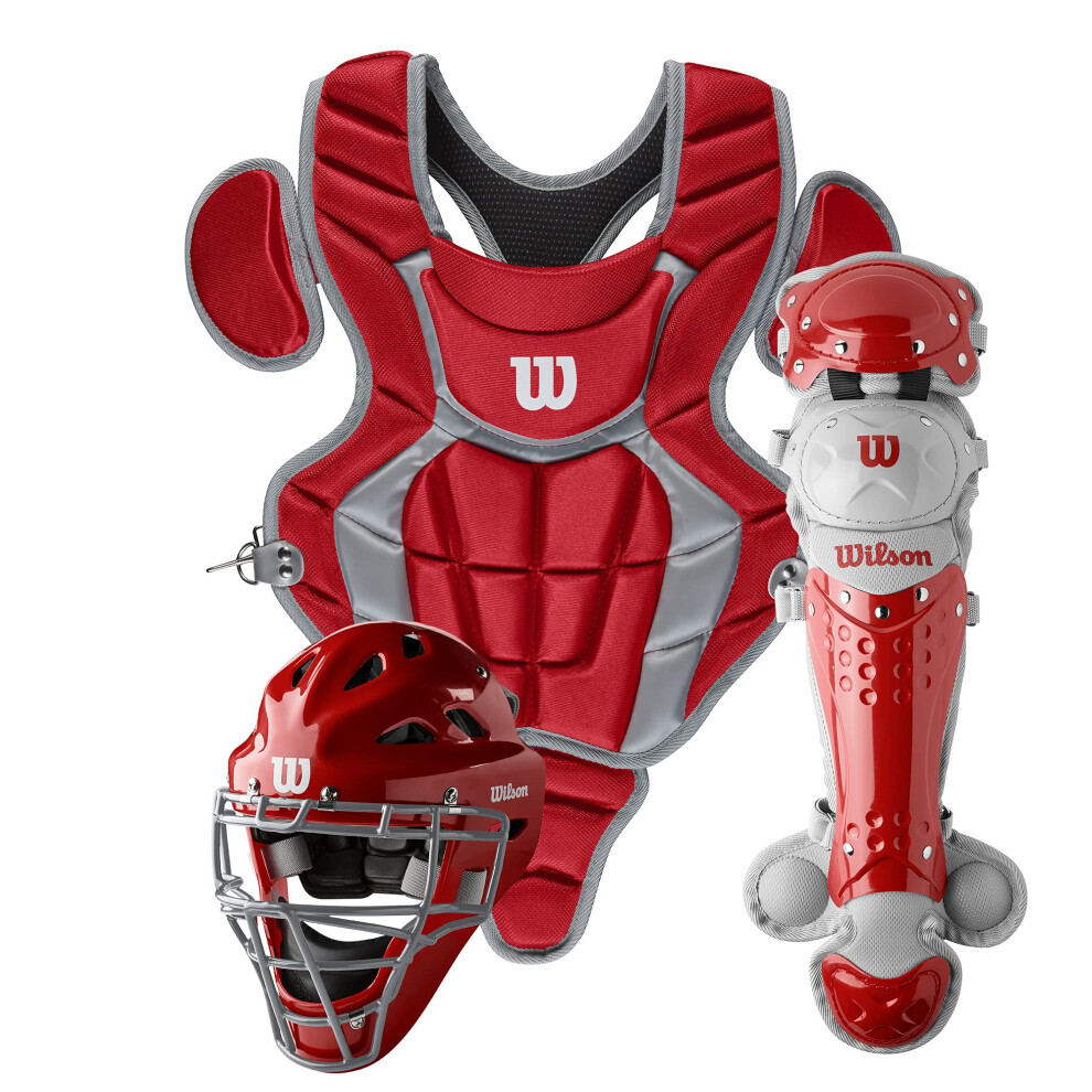 Photos - Protective Gear Set Wilson c200 Youth catchers gear Kit - Scarlet 12 inch WB5711607YH 