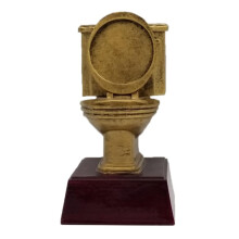 Zlat toaletn msa Trophy  6 palcu vysok cena za poraen toalety na poslednm mste  vyryt talr na vydn (przdn  bez vloky)