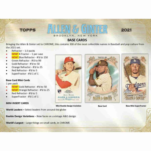 Topps 2021 Allen & Ginter Κουτί Αξίας Μπέιζμπολ 2