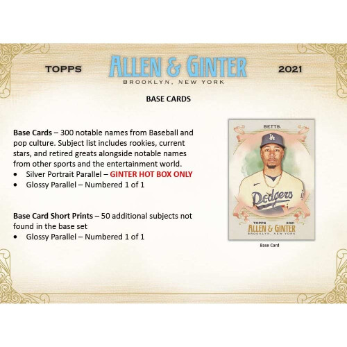 Topps 2021 Allen & Ginter Κουτί Αξίας Μπέιζμπολ 1