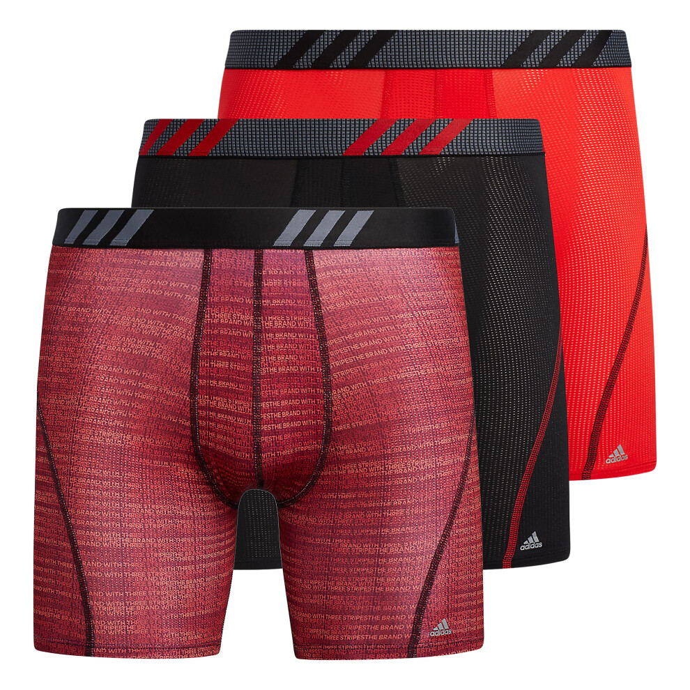 adidas Men's Sport Performance Mesh Boxer Brief Underwear (3-pack)  Il
