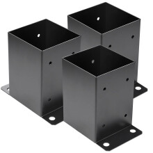4 x 4 Post Base 3 PCS Inner Size 3.6""x3.6""Deck Post Base Heavy Duty