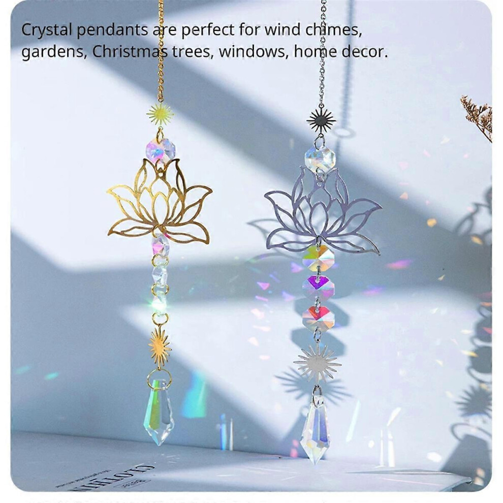 1Pc Artificial Crystal Suncatcher Charm Handmade Applicable Home Wind Chime Pendant Outdoor Garden B