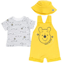 Disney Nalle Puh Baby Boys 3-delars Outfit Set: Overall T-Shirt Hatt 6-9 Månader
