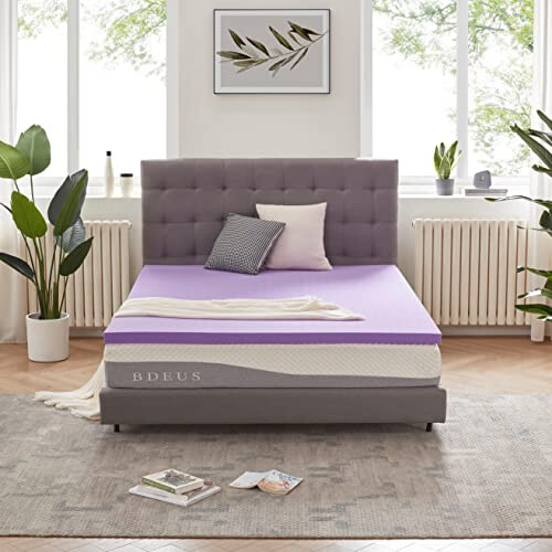 Sinweek de 2 polegadas de mem   ria Gel Mem   ria de espuma Topper Topper ventilado colch   o macio almofada de cama Topper Certipur-US Twin Size Size