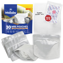 Wallaby MRE Mylar Bag Bundle - 30x (7.5 Mil - 6.5" x 8.5