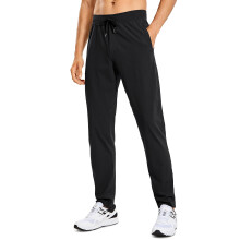 CRZ YOGA Heren 4-weg stretch Comfy atletische broek 30'' - Baanwandelen Golf Gym Workout Joggers Werkbroek Joggingbroek Zwart X-Large