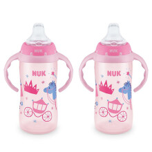 NUK Learner Cup 10 oz 8+ mesiacov 2 kusy - bez BPA, odoln    voci rozliatiu, usma   en