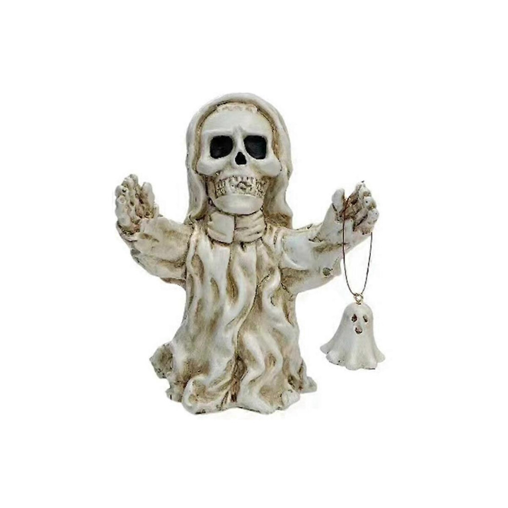 Headband Skull Decoration Skeleton Figurines Cool Statue Skull Halloween Skull Horrible Ornaments for Home Decor B