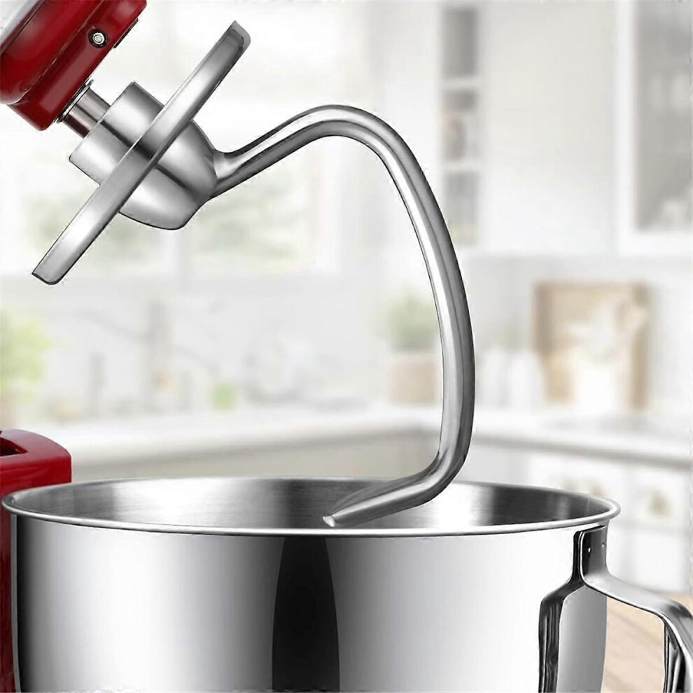 Pouring Shield K45DH Dough Hook for 4.5-5QT Mixer Bowl for Stand Mixer Attachments