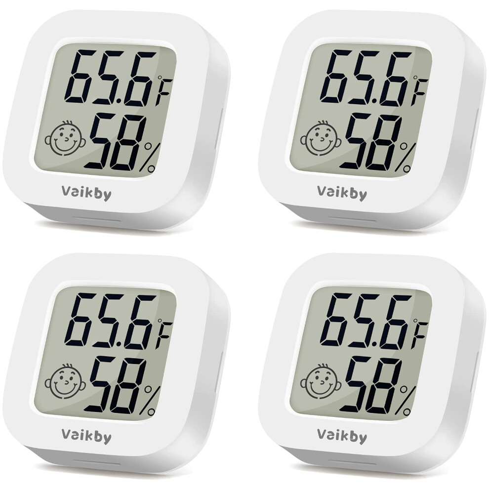 Vaikby Innenthermometer 4Er-Pack Feuchtigkeitsmessger T Digital Hygrometer-image
