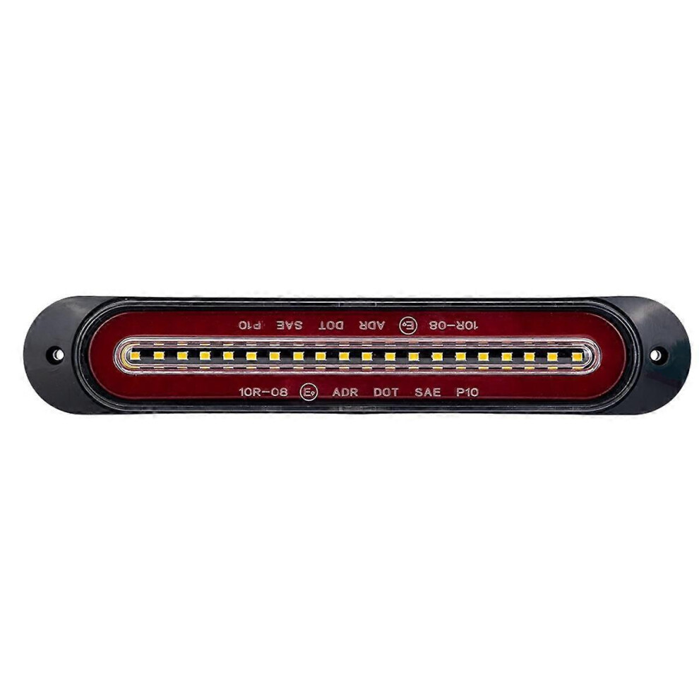 Car LED Dynamic Turn Signal Lights 12V-24V Tail Light Warning Light Outline Lamp for Bus Trailer RV Truck -021,B