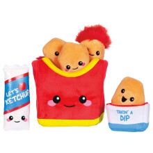 iscream Brinque com sua comida Kawaii Nuggets de frango bordado com destaque 8 peas 10"""" x 7"""" Conjunto de almofadas para brincar
