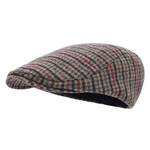 STARANCE Men's Flat Cap Wool Tweed Driving Cap Irish Newsboy Hat (Houn