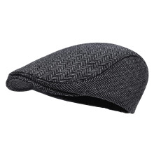 STARANCE Men's Flat Cap Wool Tweed Driving Cap Irish Newsboy Hat (Herr