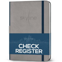 Skyline Check Register - Bok för inkomster och utgifter - Transaktionscheckbok för småföretag