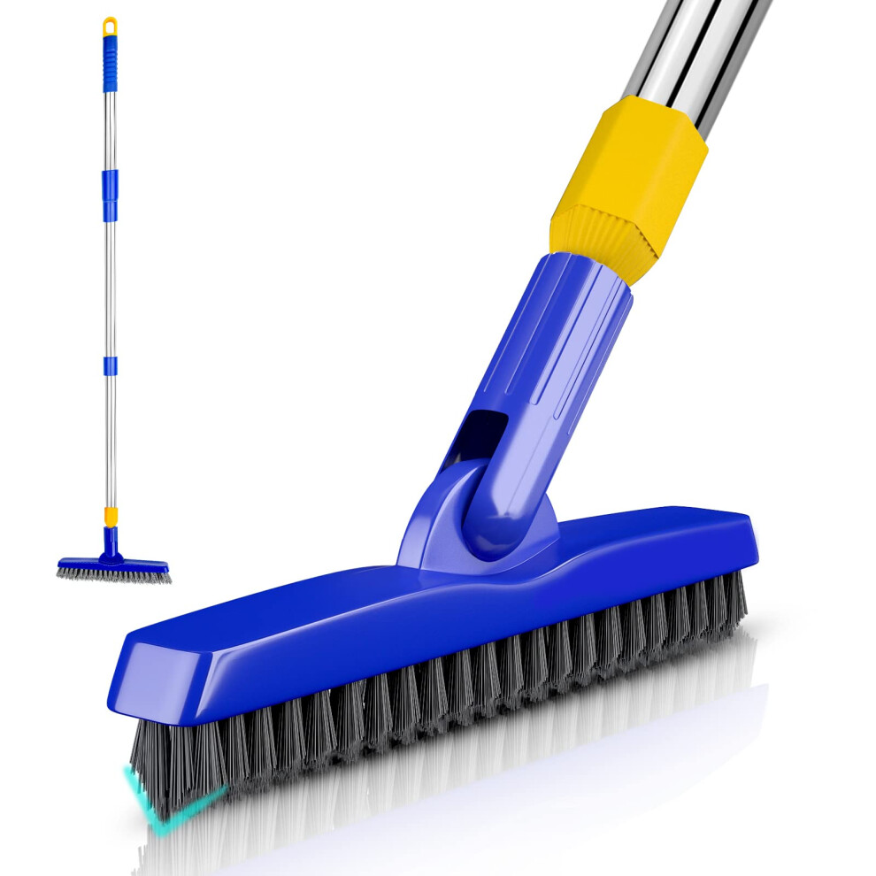 ITTAR Grout Brush with Long Adjustable Handle Swivel Scrub Brush VS