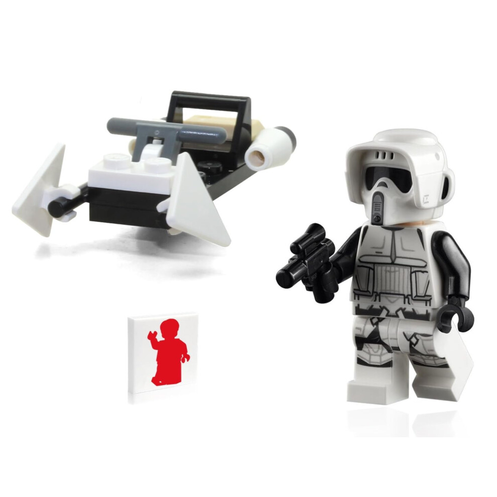 Lego Star Wars The Mandalorian Minifigure - Imperial Scout Trooper With Blaster And Speeder Bike 75292