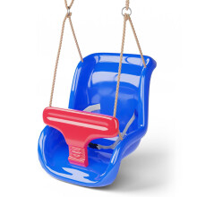 The Magic Toy Shop Blue Swing Seat with Harness and Adjustable Rope for Toddlers Kids Babies Play