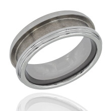 Miez de inel necompletat pentru realizarea de incrusta?ii de bijuterii (tungsten crestat 8 mm 5,5)
