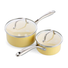 GreenLife Artisan Healthy Ceramic Nonstick 1QT and 2QT Saucepan Pot S
