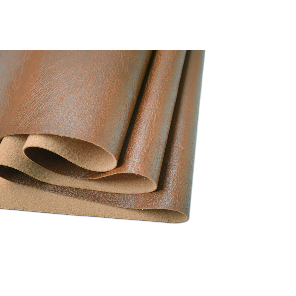 Wento Dickes 5 Yards Kunstleder Stoff Weiche Haut Maserung Pu Leder Fab-image