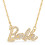 Barbie Colar com logotipo da Barbie Crystal Script (ouro) 1