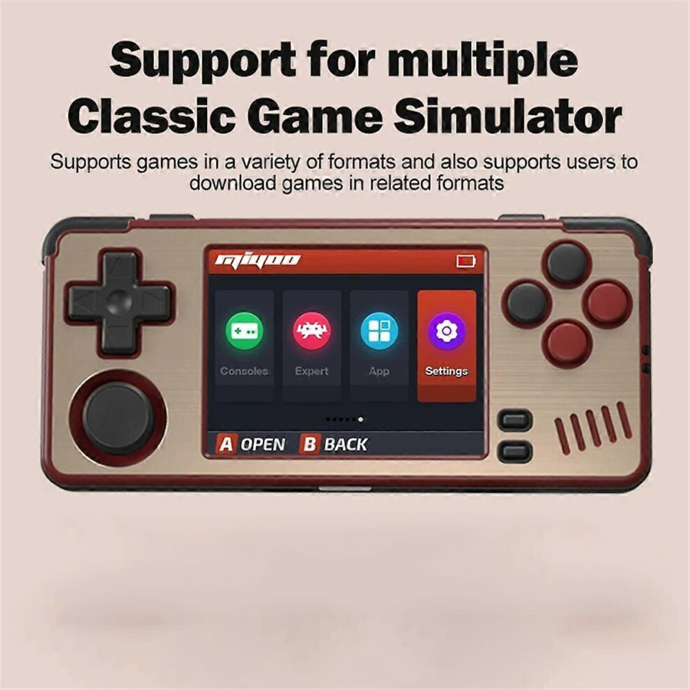A30 Handheld Game Console 2.8in IPS Screen Linux System 2.4GWifi 64G Portable Retro Game Console Black