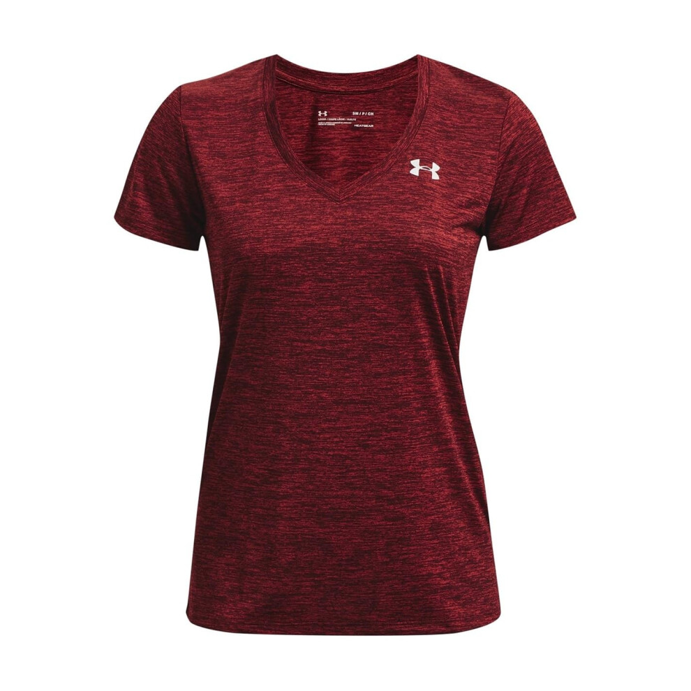 Under Armour Womens Tech V-Neck Twist Short-Sleeve T-Shirt (690) Ches