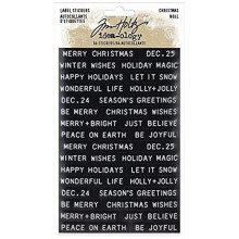 Tim Holtz 2021 Natal Idea-Ology, Adesivos de Etiqueta, 94205, Multi, TH93257