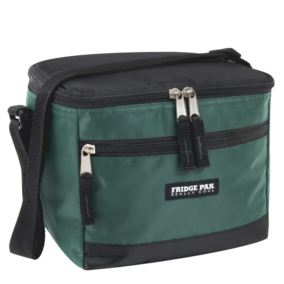 6 Can Cooler Bags Insulated Soft Cooler Lunch Bag for Men Waterproof Leak Proof Cooler Bags Insulated (Black on Green)