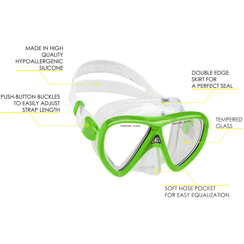 Cressi Cressi Tonga Pro Dry Set, Lime, L/XL 1