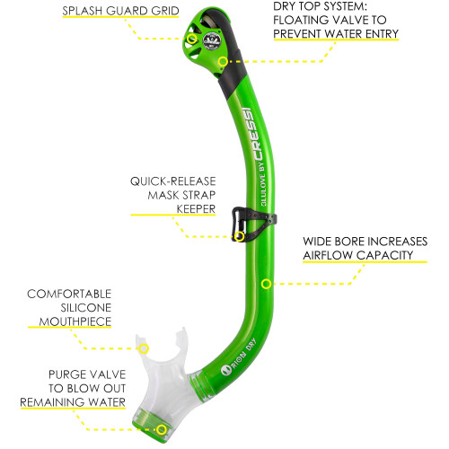 Cressi Cressi Tonga Pro Dry Set, Lime, L/XL 2