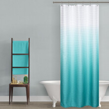 Mrs.Naturall Bl?gr?nt bruseforh?ng til badev?relse Bad Lille stall bruseforh?ng med kroge s?t 36 x 72I Aqua turkis