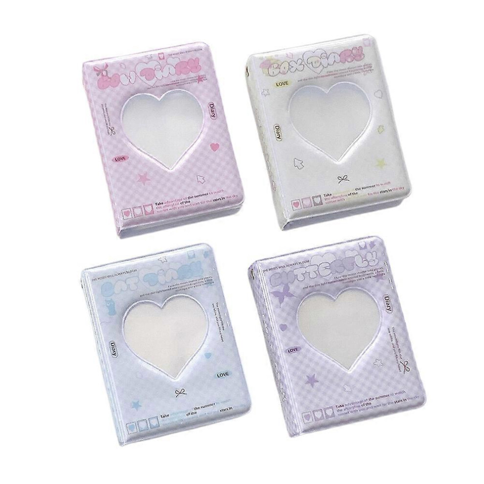 Photo Card Binder, 3 Inch Cute Photo Card Holder, Love Hollow Album, Pocket Collection Book, Photos, Small Cards