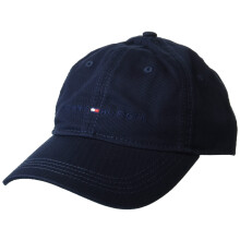 Tommy Hilfiger Herren Baumwolllogo Verstellbare Baseballmütze, Sky Captain Ton, Einheitsgröße