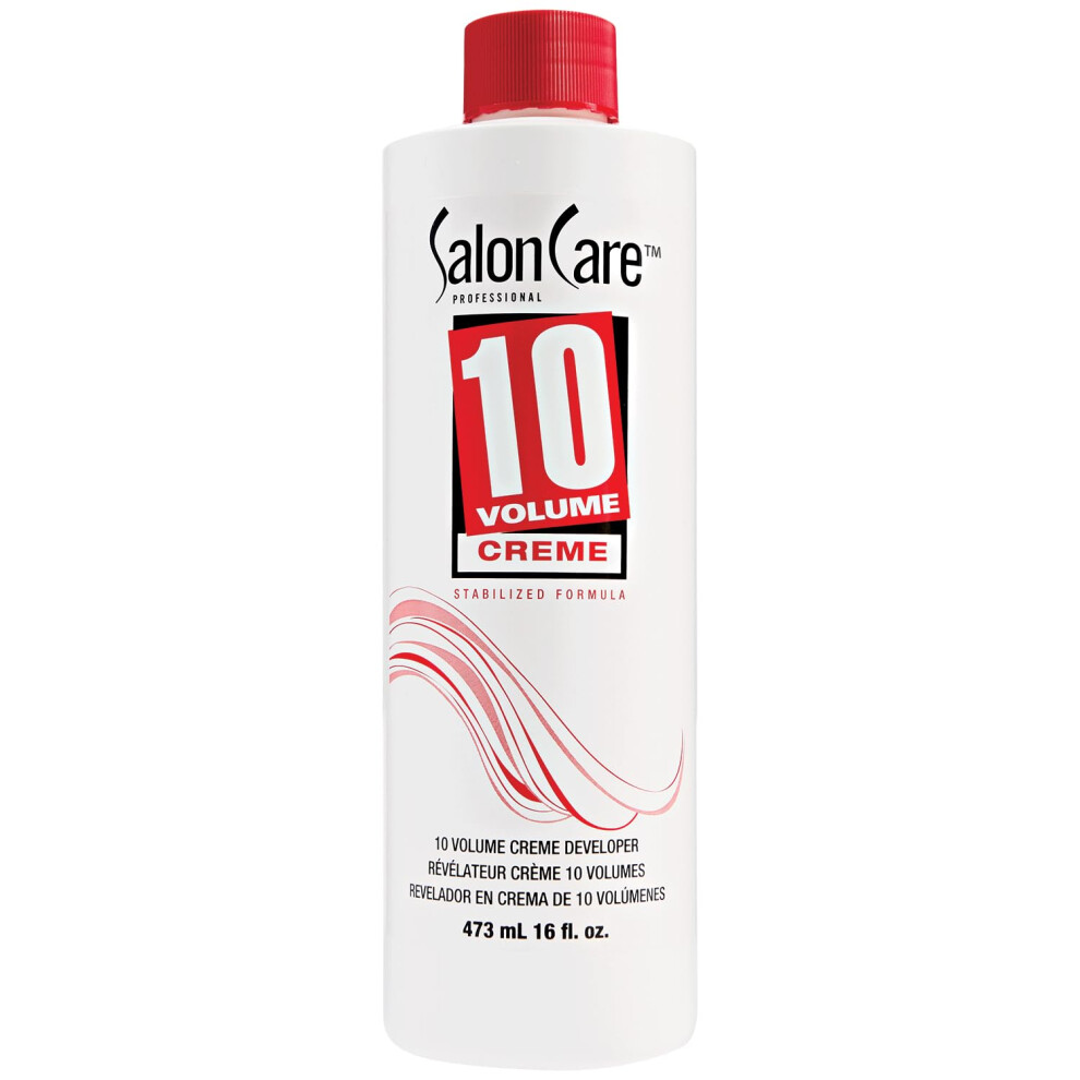 Salon Care 10 Volume Creme Developer Gentle Lift Easy To Handle Cream Consistency 16 Ounce