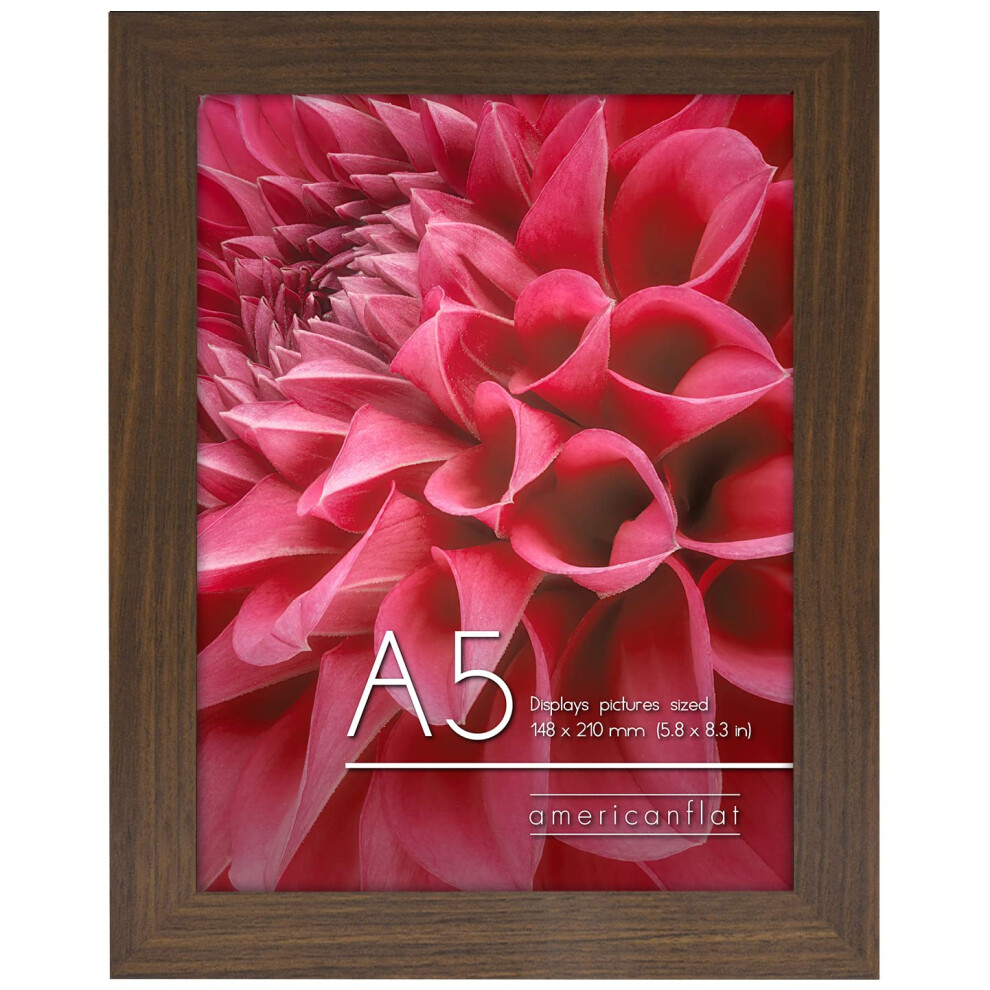 Americanflat A5 Fotolijst In Walnoot - Bewerkt Hout Met Shatter R-image