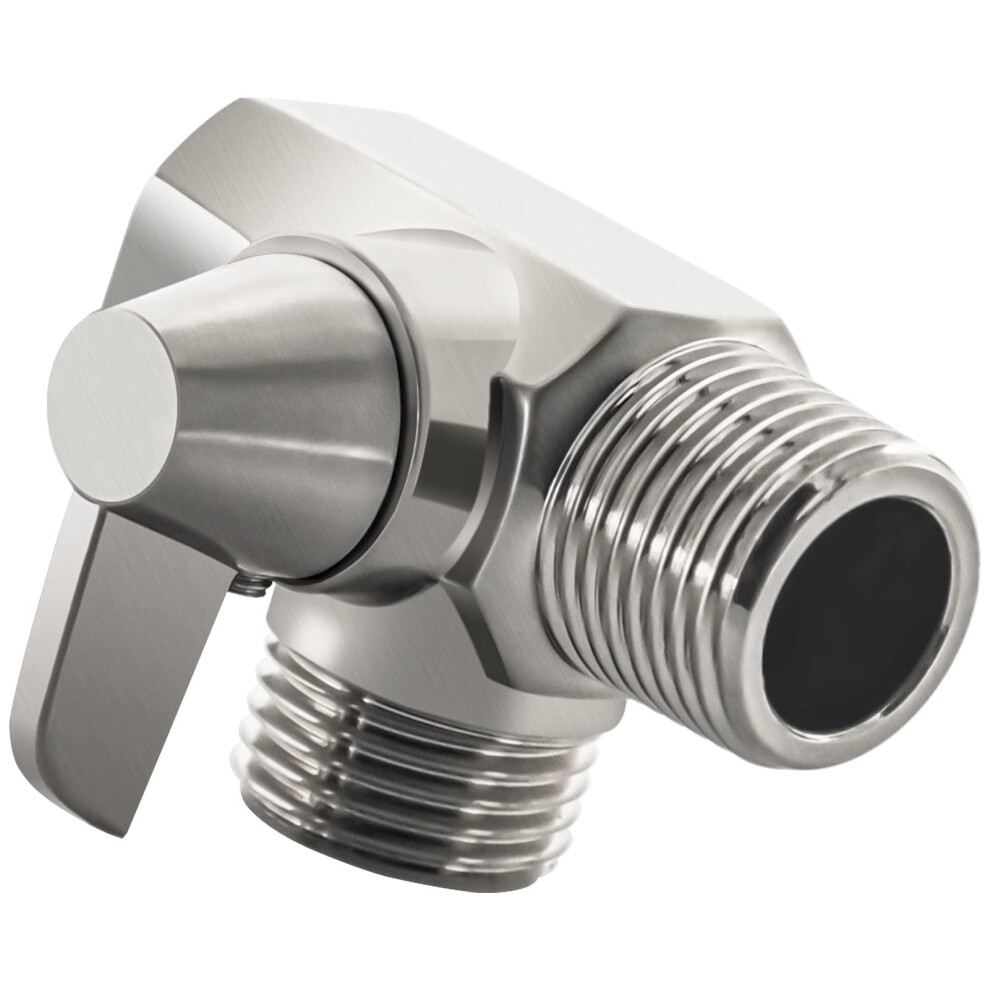 2 Way Shower Arm Diverter Valve For Hand Held Showerhead Brushed Nickel 770523243054
