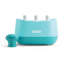 ZOKU New Triple Quick Pop Maker  Create 3 Popsicles in Minutes  Includes Super Tool  6 Sticks and Drip Guards  2 Pour Cups  and