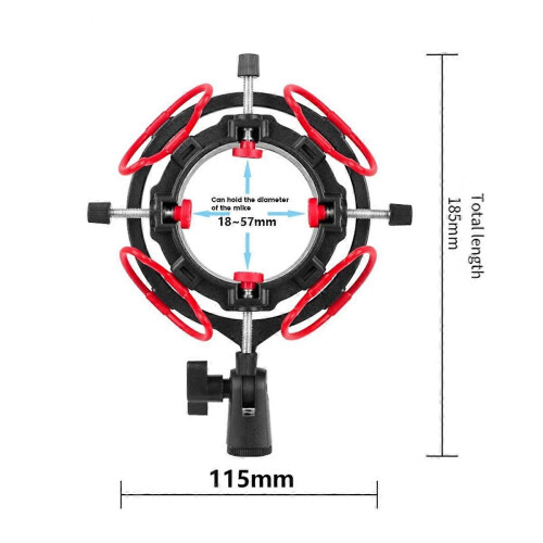 Universal Microphone Shock Mount Adjustable Microphone Stand for All Microphones Size At 18mm-57mm 2