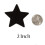 Playfulness Ever After 2 polegadas 60 peas de estrelas de feltro (amarelo) 2