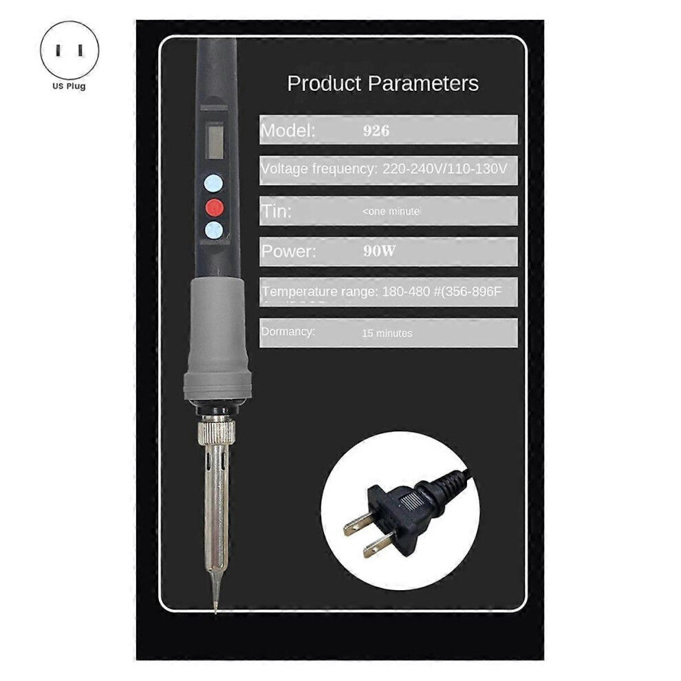 US Plug 90W Soldering Iron Protable Digital Temp Adjustment Intelligent Sleep Heating Electronic Welding Tools Kit