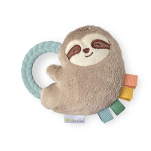 Itzy Ritzy - Ritzy Rattle Pal Plush Rattle Pal med Bitring, Sloth, (PRT8317)