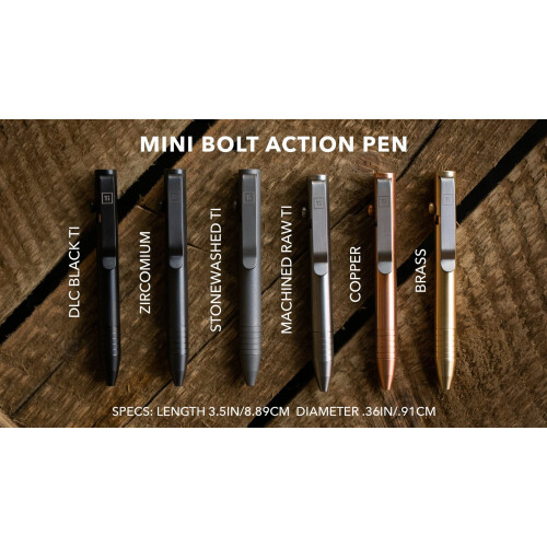 BIG IDEA DESIGN Mini Bolt Action Pen (Titanium - DLC Black) 2