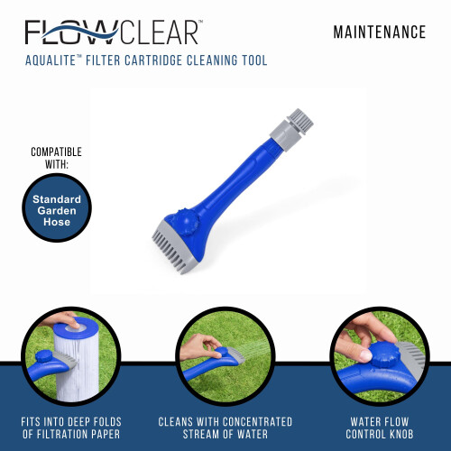 Bestway Bestway Flowclear Aqualite Εργαλείο Καθαρισμού Καρτ. Φίλτρου με Κεφαλή και Ρυθμιστή Ροής 2